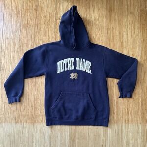 Notre Dame Fighting Irish Hoodie Mens Large Navy Blue NCAA Football Pullover